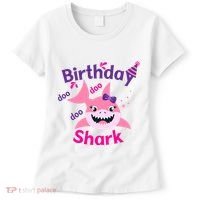 Pink Birthday Shark Doo Doo Doo Women's T-Shirt thumb 0