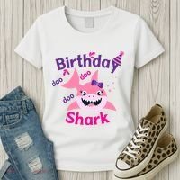 Pink Birthday Shark Doo Doo Doo Women's T-Shirt thumb 3