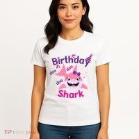 Pink Birthday Shark Doo Doo Doo Women's T-Shirt thumb 4