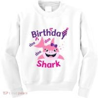 Pink Birthday Shark Doo Doo Doo Kids Sweatshirt thumb 0