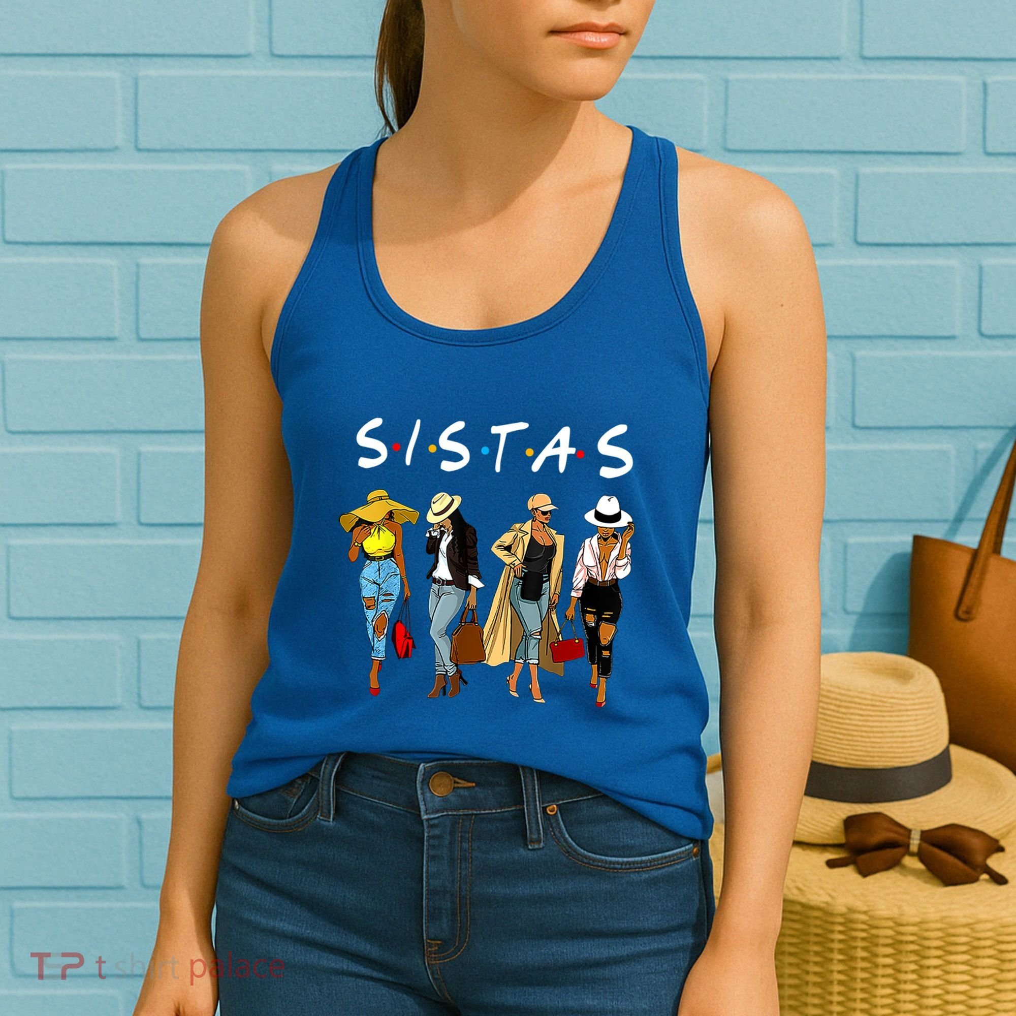 Proud Black Sistas Queen Melanin Afro African American Great Gift Women's Tank Top