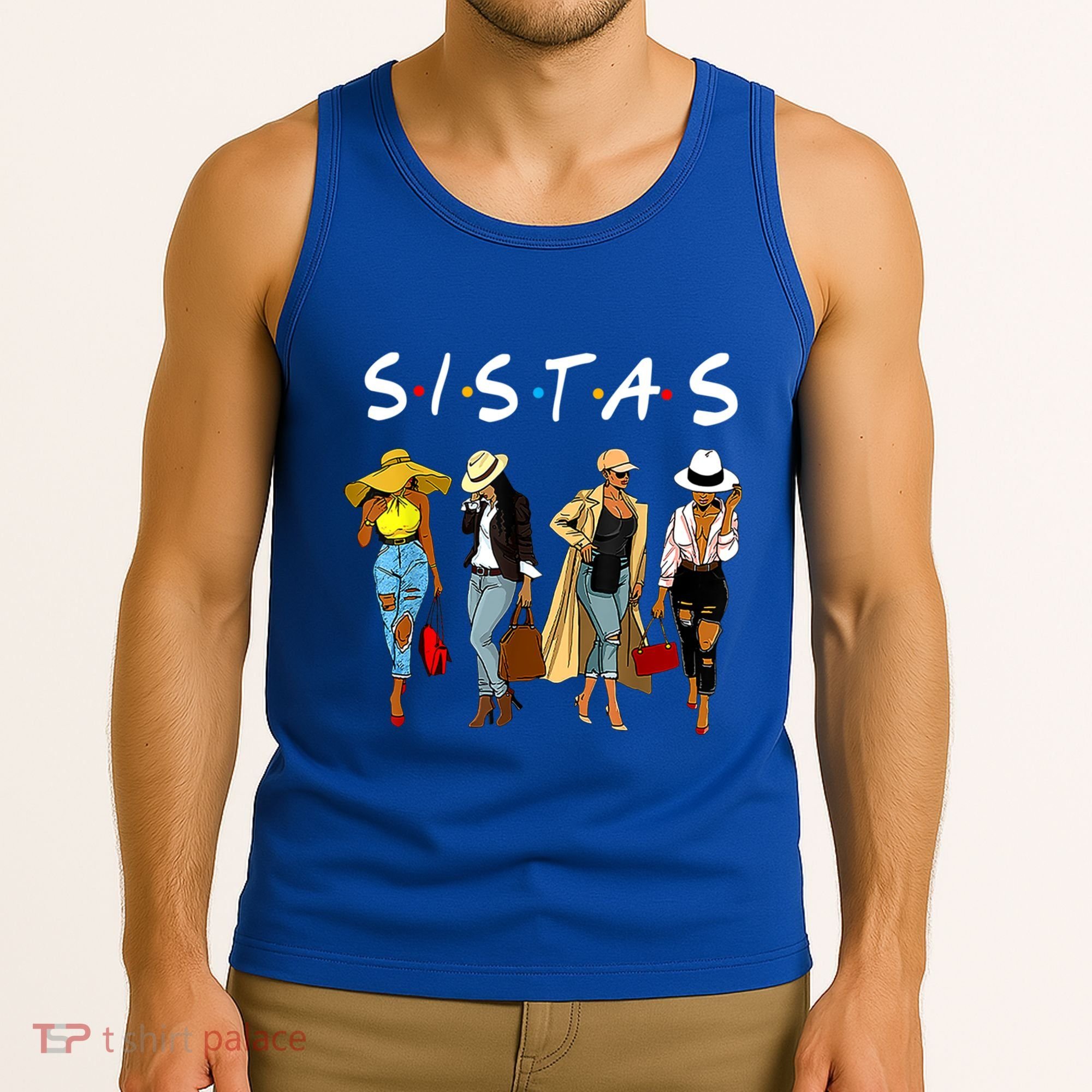 Proud Black Sistas Queen Melanin Afro African American Great Gift Tank Top