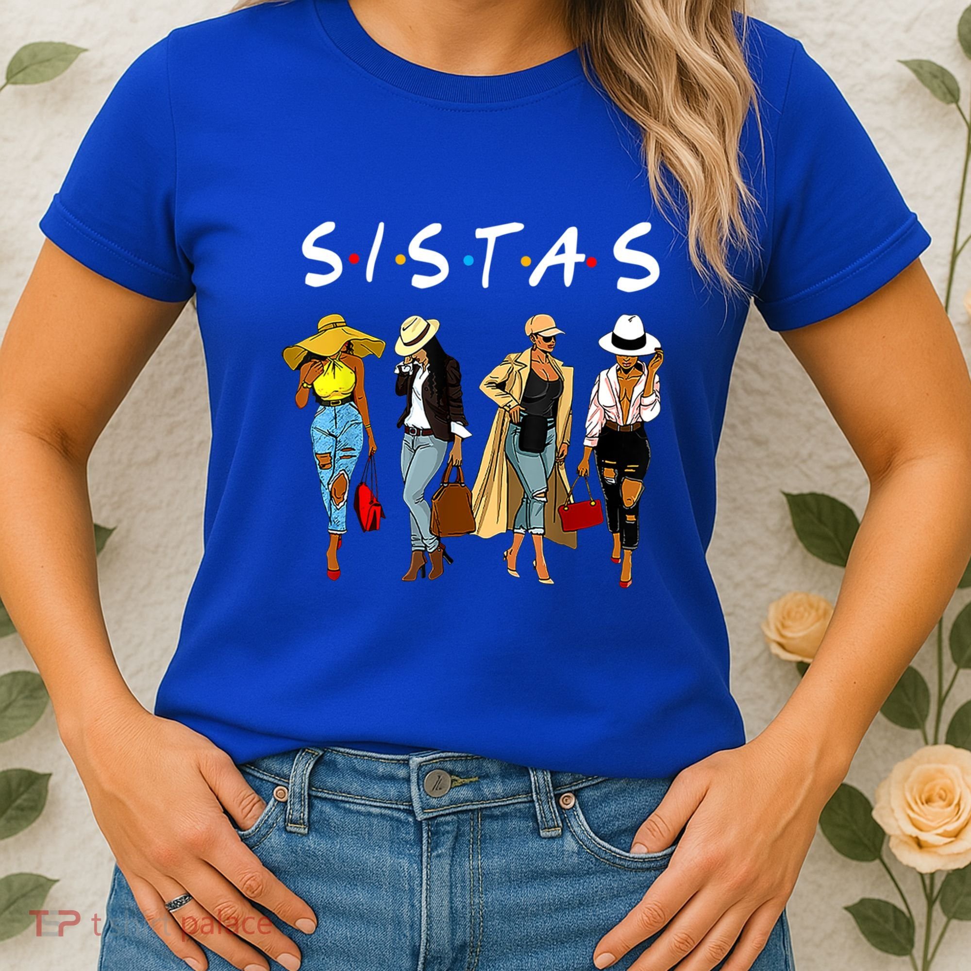 Proud Black Sistas Queen Melanin Afro African American Great Gift Women's T-Shirt