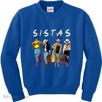 Proud Black Sistas Queen Melanin Afro African American Great Gift Kids Sweatshirt thumb 0