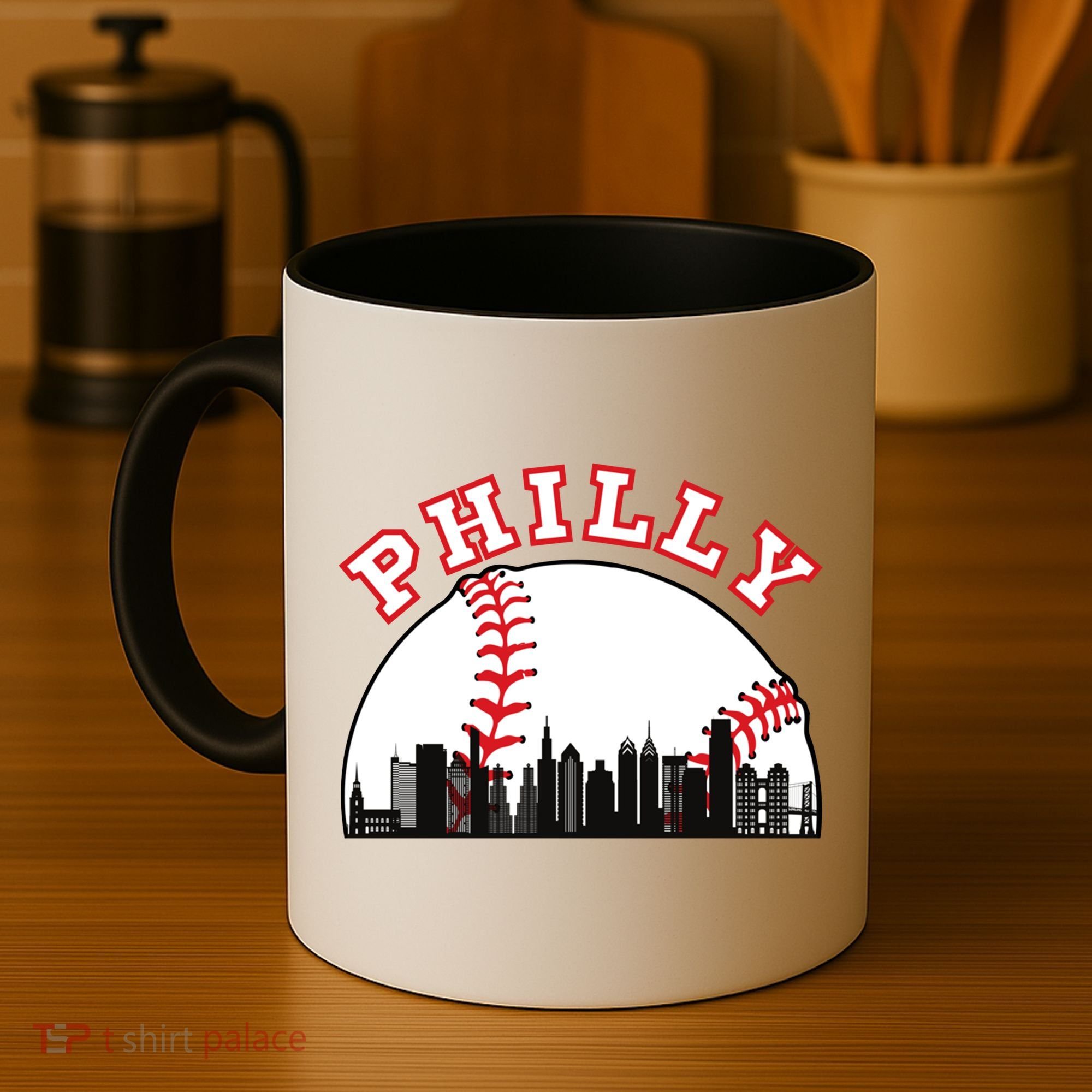 Philly Baseball Shirt Philadelphia Baseball PA Cityscape Skyline Coffee Mug