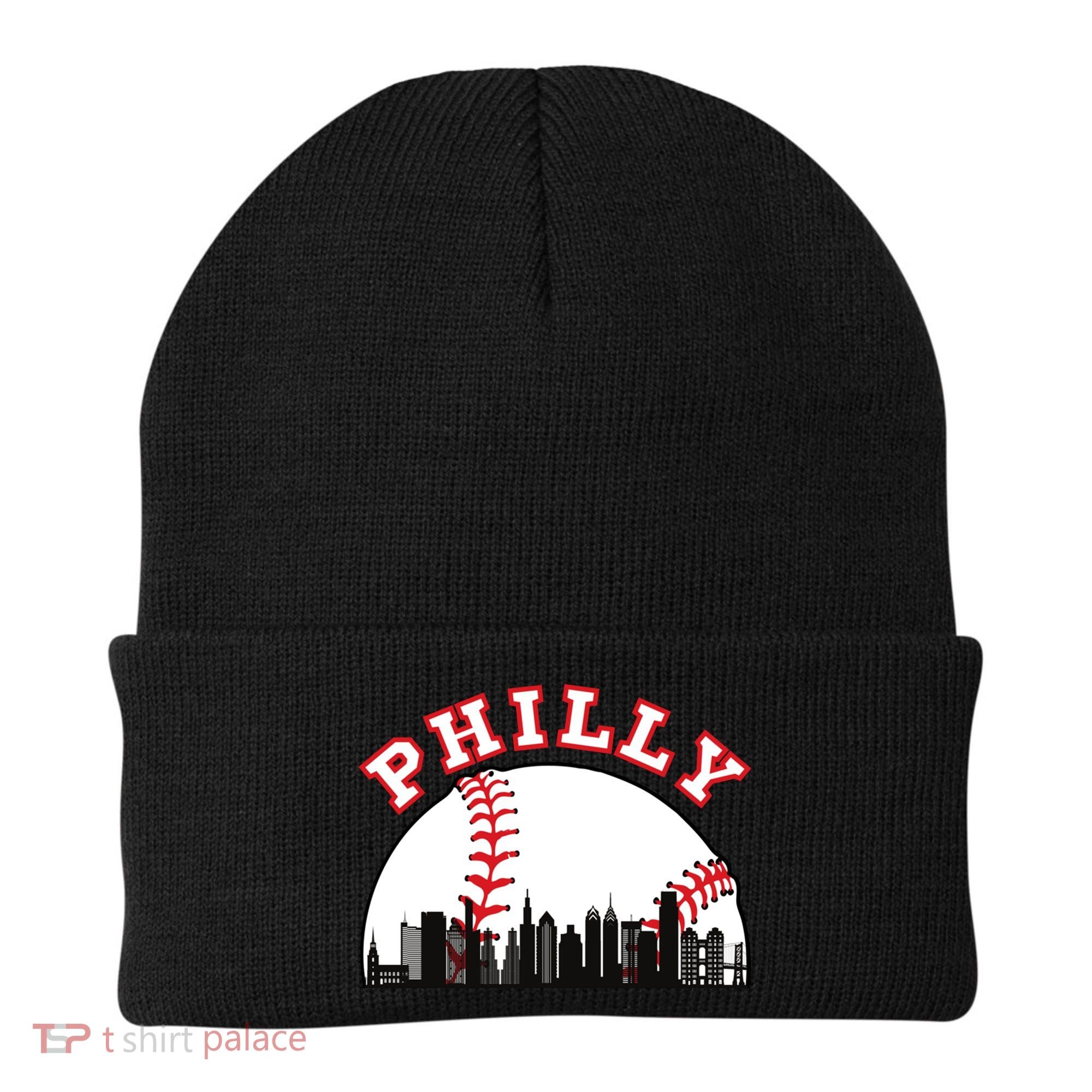 Philly Baseball Shirt Philadelphia Baseball PA Cityscape Skyline Beanie