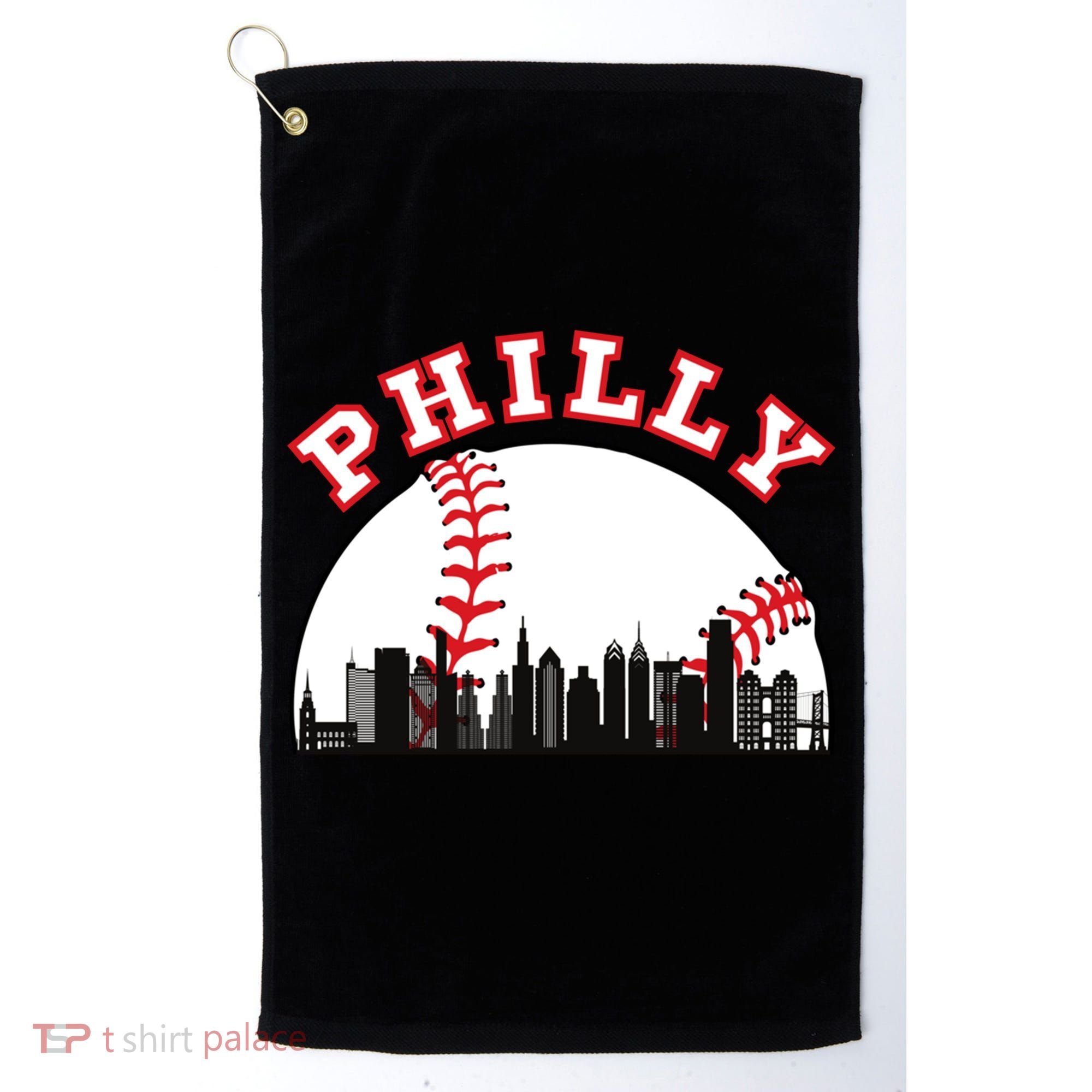 Philly Baseball Shirt Philadelphia Baseball PA Cityscape Skyline Golf Towel