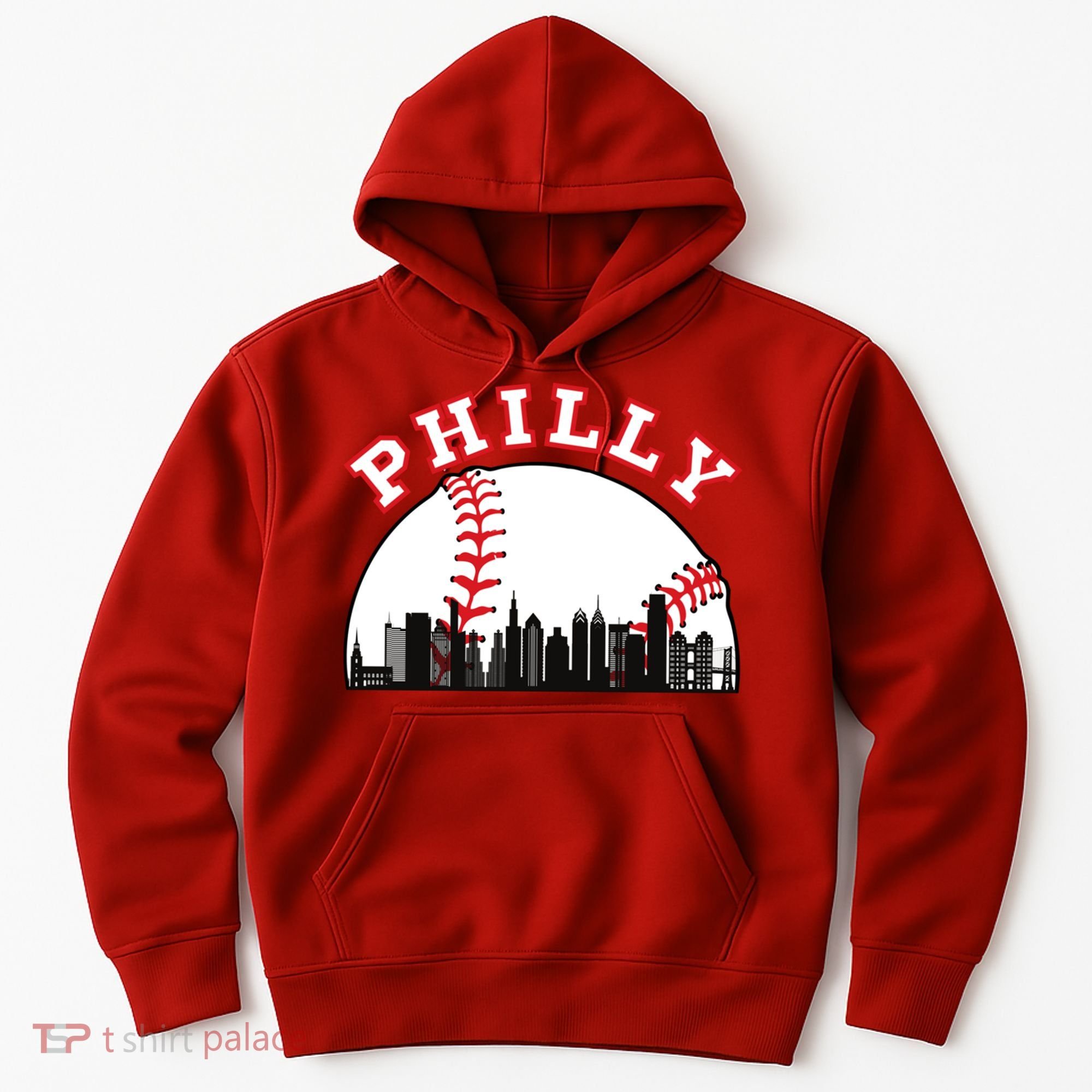 Philly Baseball Shirt Philadelphia Baseball PA Cityscape Skyline Hoodie
