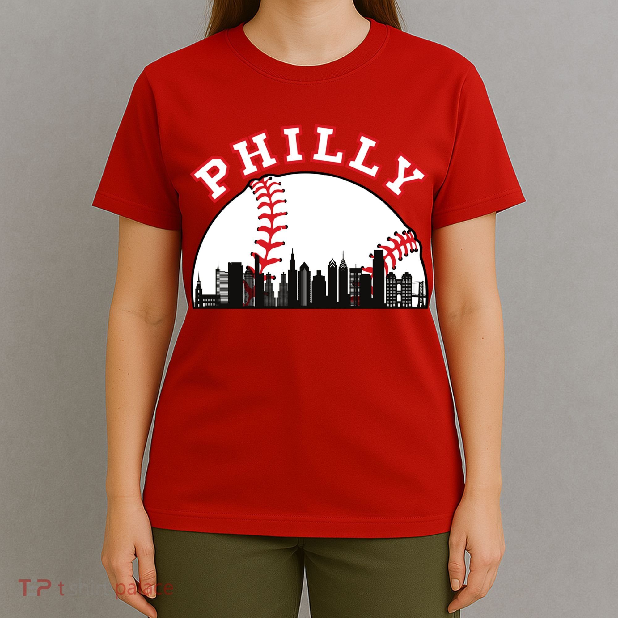 Philly Baseball Shirt Philadelphia Baseball PA Cityscape Skyline T-Shirt