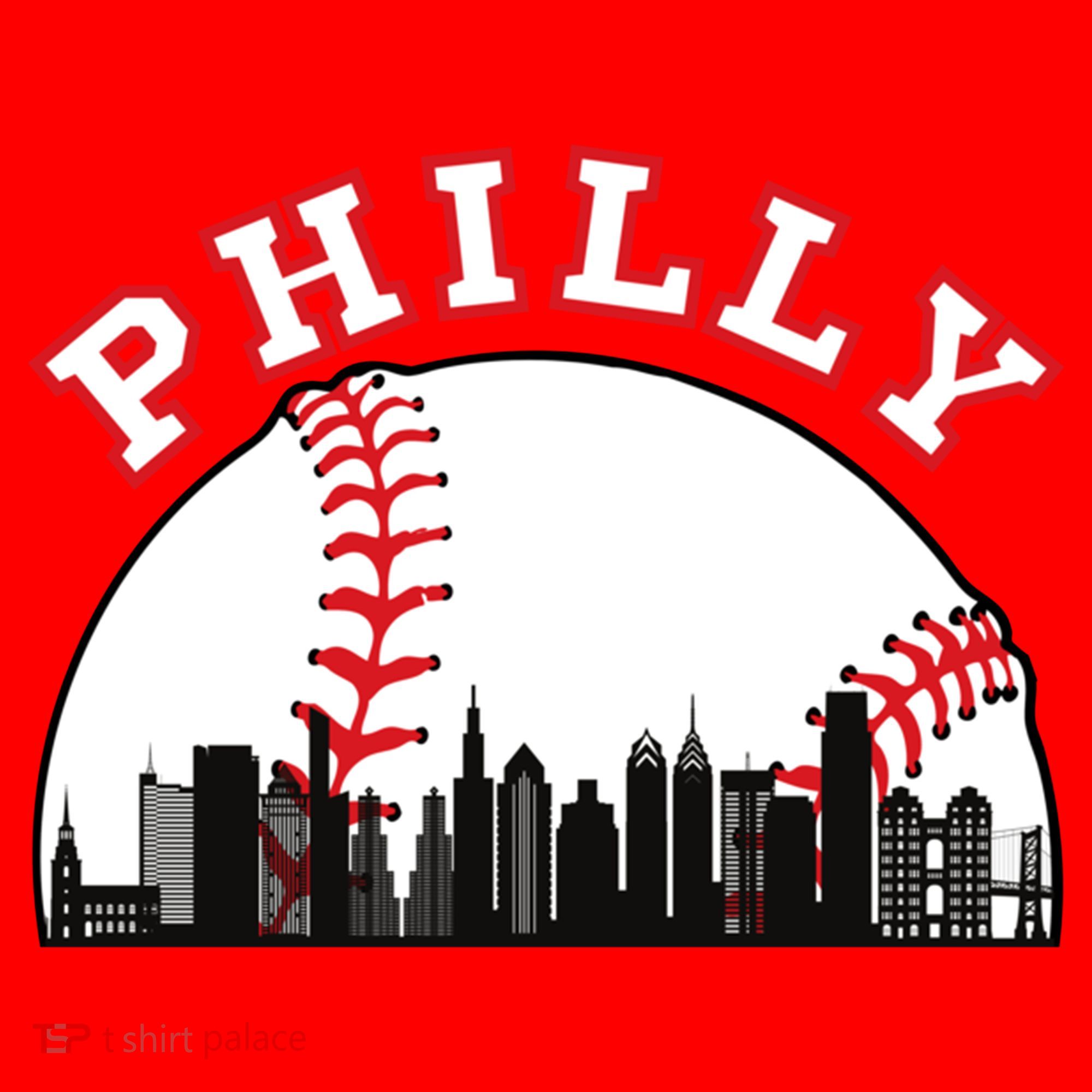 Philly Baseball Shirt Philadelphia Baseball PA Cityscape Skyline T-Shirt