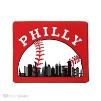 Philly Baseball Shirt Philadelphia Baseball PA Cityscape Skyline Mousepad thumb 0