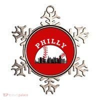 Philly Baseball Shirt Philadelphia Baseball PA Cityscape Skyline Ornament thumb 0
