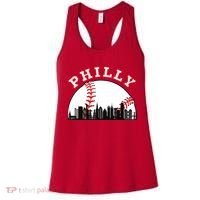 Philly Baseball Shirt Philadelphia Baseball PA Cityscape Skyline Women's Tank Top thumb 0