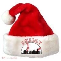 Philly Baseball Shirt Philadelphia Baseball PA Cityscape Skyline Santa Hat thumb 0