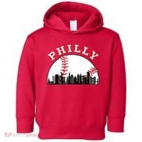 Philly Baseball Shirt Philadelphia Baseball PA Cityscape Skyline Toddler Hoodie thumb 0