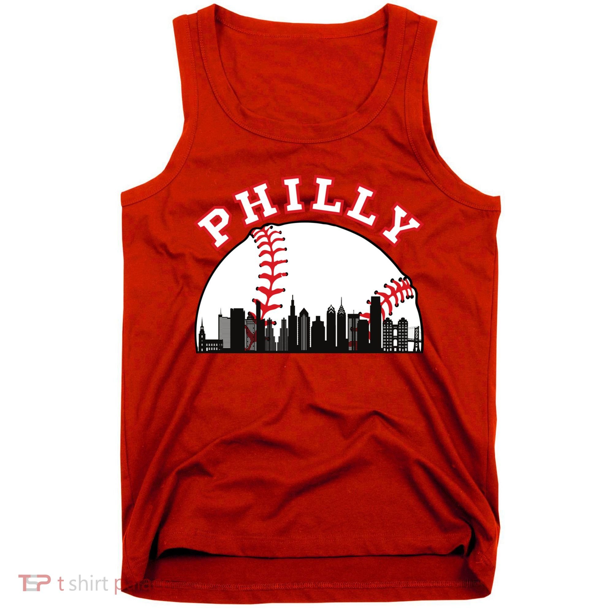 Philly Baseball Shirt Philadelphia Baseball PA Cityscape Skyline Tank Top