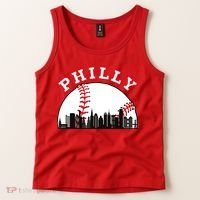 Philly Baseball Shirt Philadelphia Baseball PA Cityscape Skyline Tank Top thumb 2