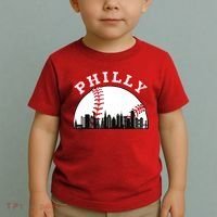 Philly Baseball Shirt Philadelphia Baseball PA Cityscape Skyline Toddler T-Shirt thumb 2
