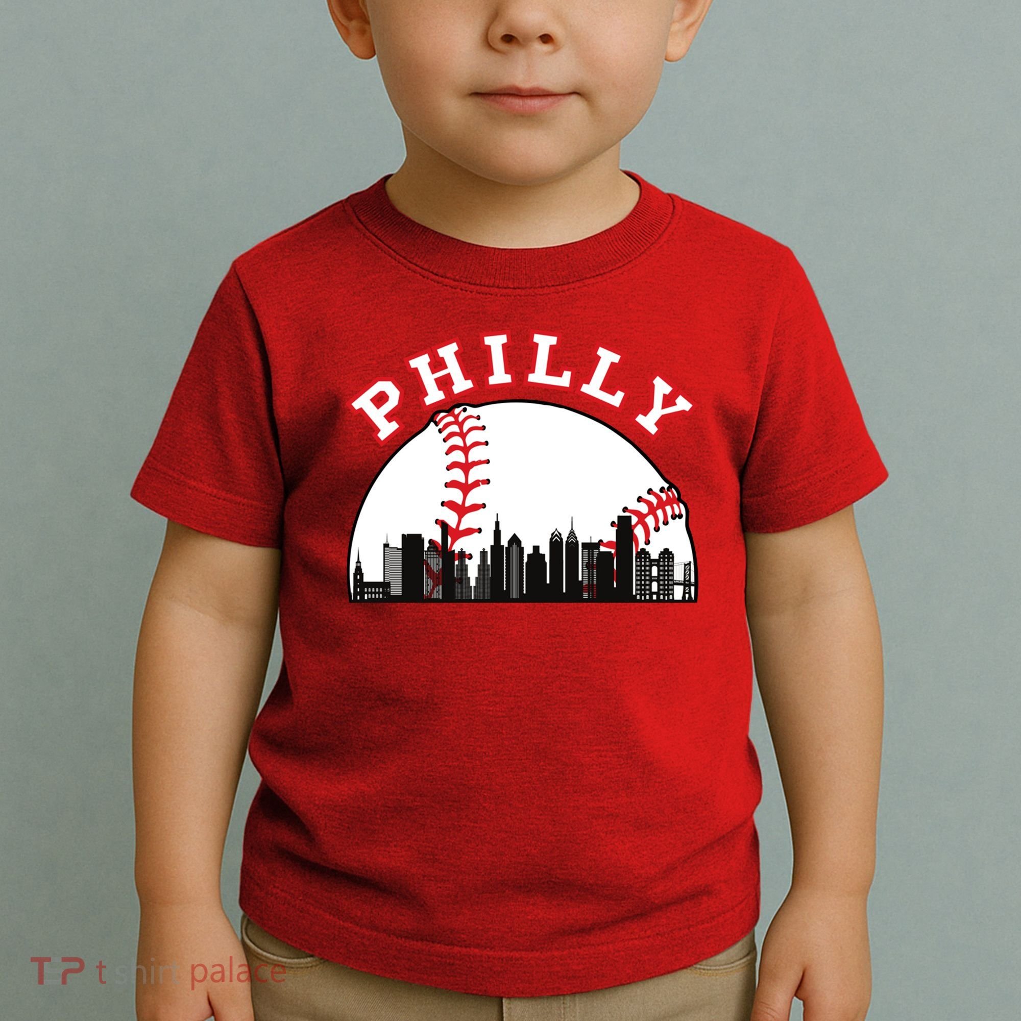 Philly Baseball Shirt Philadelphia Baseball PA Cityscape Skyline Toddler T-Shirt