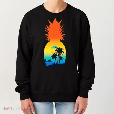 Pineapple Summer Sunset Beach Women's Sweatshirt