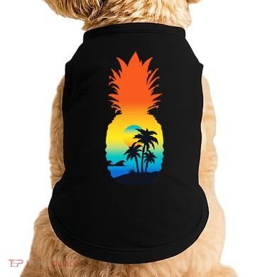 Pineapple Summer Sunset Beach Doggie Tank