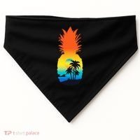 Pineapple Summer Sunset Beach USA-Made Doggie Bandana thumb 0