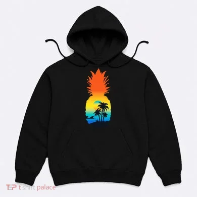 Pineapple Summer Sunset Beach Hoodie
