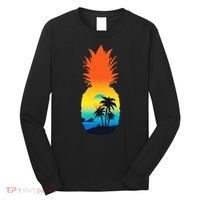 Pineapple Summer Sunset Beach Long Sleeve Shirt thumb 0