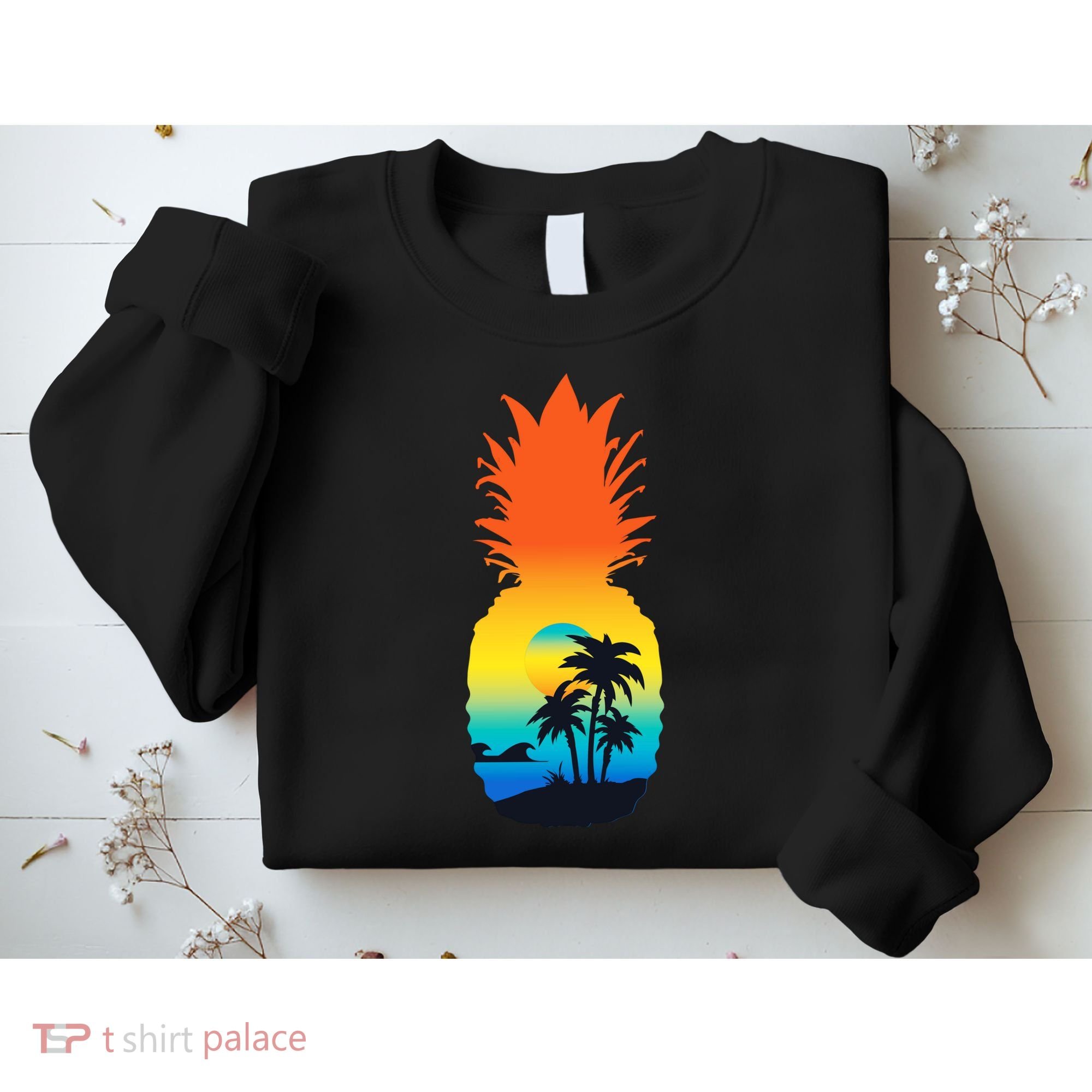 Pineapple Summer Sunset Beach Sweatshirt