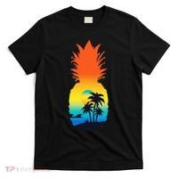 Pineapple Summer Sunset Beach T-Shirt thumb 0