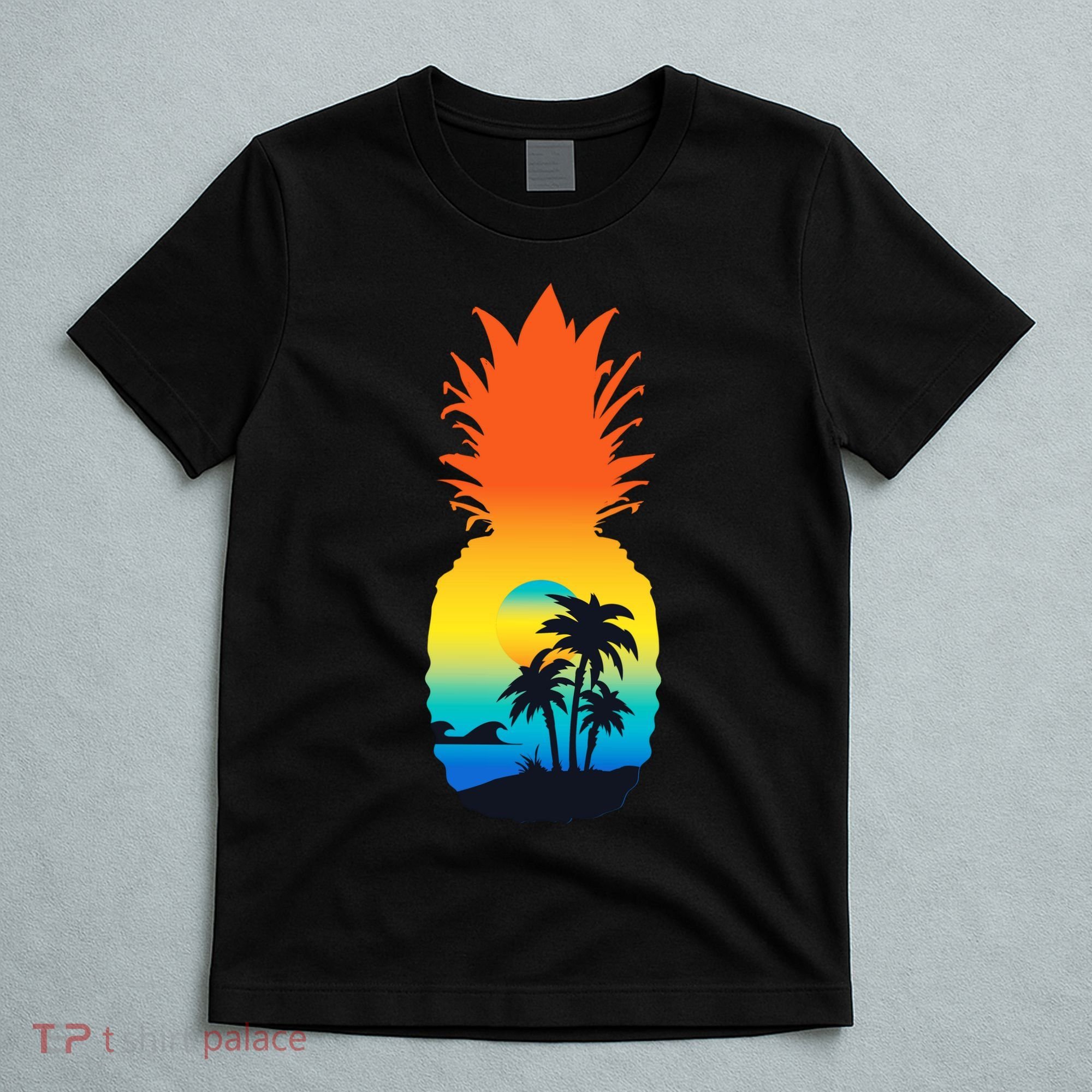 Pineapple Summer Sunset Beach T-Shirt