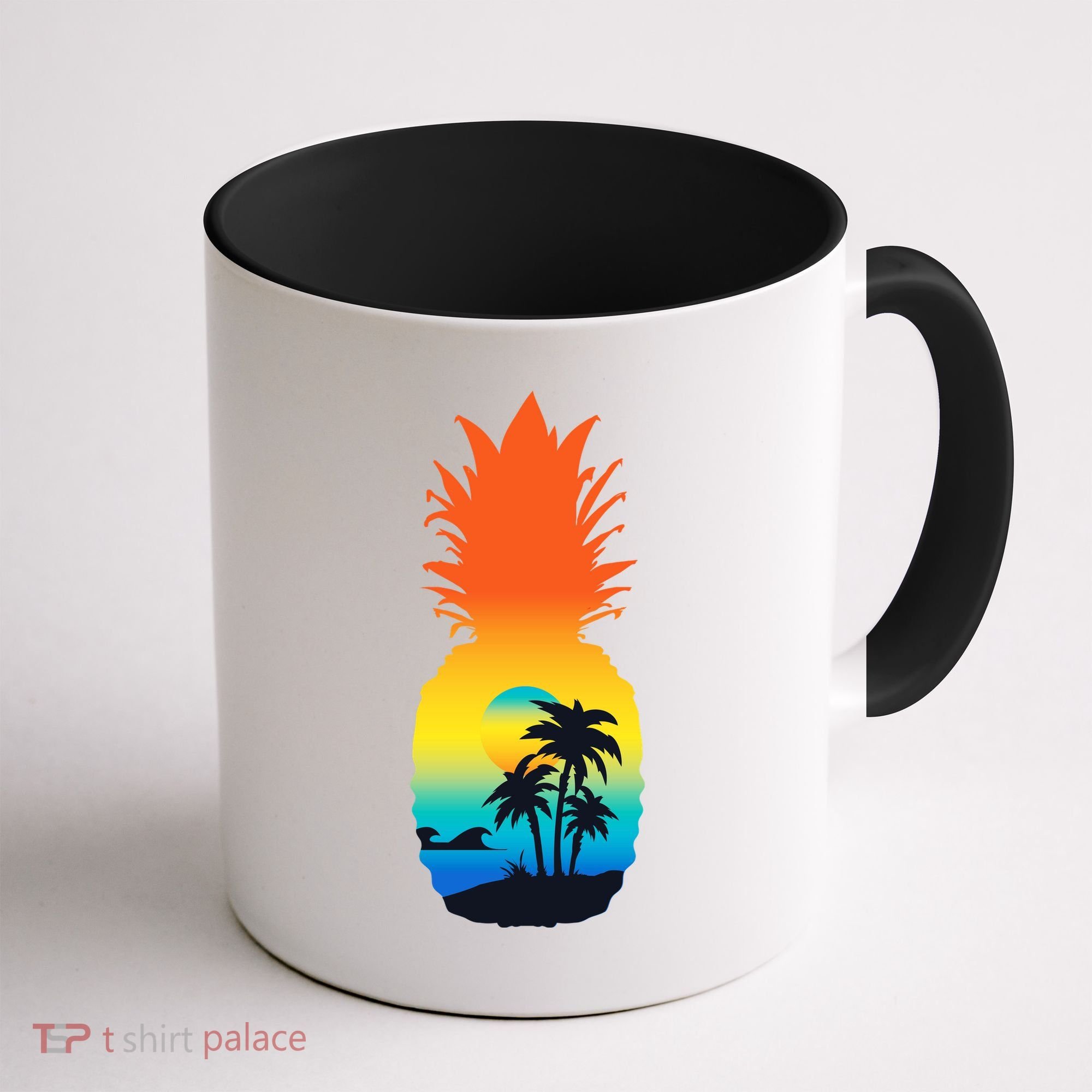 Pineapple Summer Sunset Beach Coffee Mug