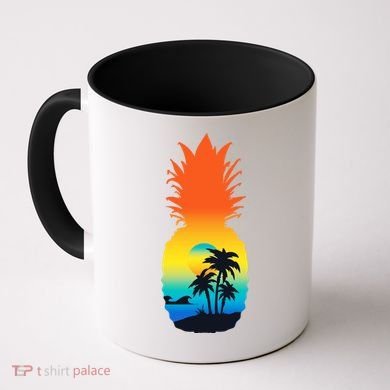 Pineapple Summer Sunset Beach Coffee Mug