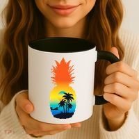 Pineapple Summer Sunset Beach Coffee Mug thumb 3