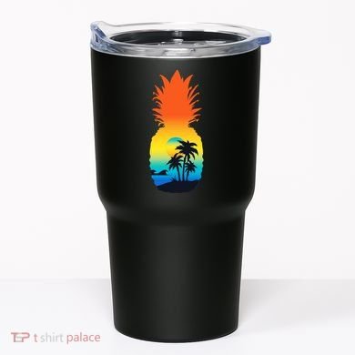 Pineapple Summer Sunset Beach Tumbler