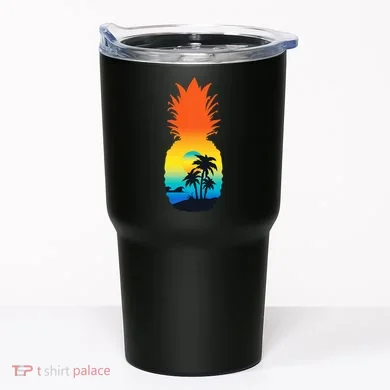 Pineapple Summer Sunset Beach Tumbler