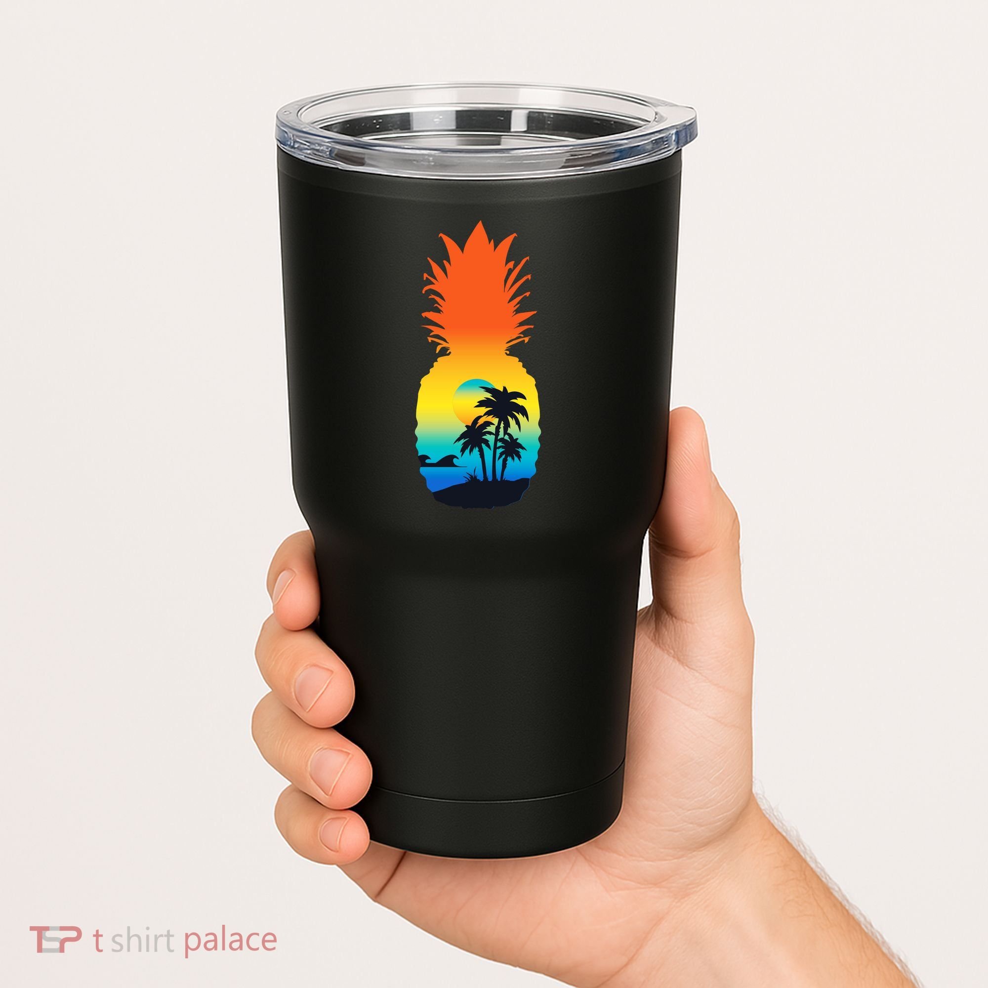 Pineapple Summer Sunset Beach Tumbler