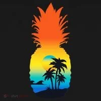 Pineapple Summer Sunset Beach Mousepad thumb 1