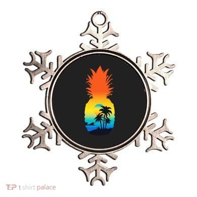 Pineapple Summer Sunset Beach Ornament