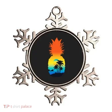 Pineapple Summer Sunset Beach Ornament