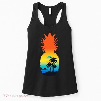 Pineapple Summer Sunset Beach Women's Tank Top