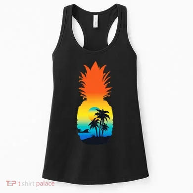 Pineapple Summer Sunset Beach Women's Tank Top