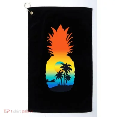 Pineapple Summer Sunset Beach Golf Towel