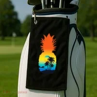 Pineapple Summer Sunset Beach Golf Towel thumb 2