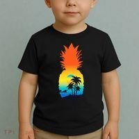 Pineapple Summer Sunset Beach Toddler T-Shirt thumb 2