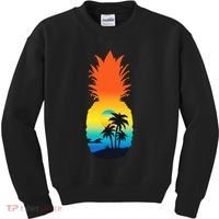 Pineapple Summer Sunset Beach Kids Sweatshirt thumb 0