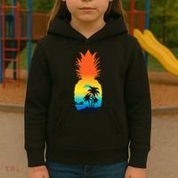 Pineapple Summer Sunset Beach Kids Hoodie thumb 3