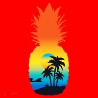 Pineapple Summer Sunset Beach Santa Hat thumb 1