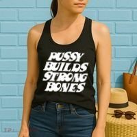 Pussy Builds Strong Bones Women's Tank Top thumb 2