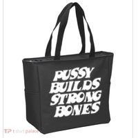 Pussy Builds Strong Bones Tote Bag thumb 2